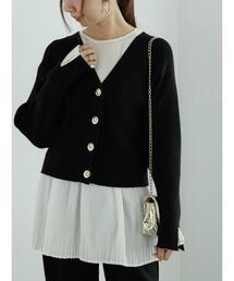 Te chichi | 【大人の洗練カラーニット】衿裏配色Vネックドルマンカーディガン(カーディガン/ボレロ)