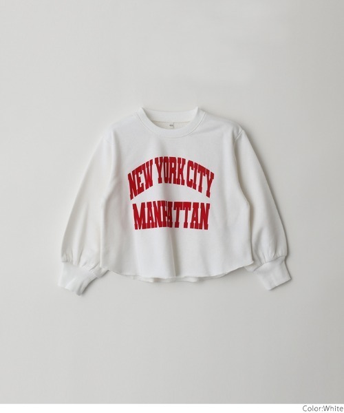 coca（coca）（コカ）の「キッズ　裏毛短丈ロゴトップス（スウェット・キッズ・ホワイト/ライトピンク・110/120/130/140）」の13枚目の写真