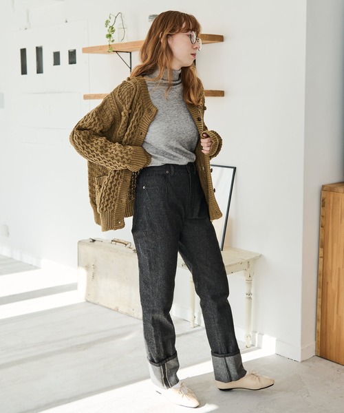 Crisp（クリスプ）の「タートルスリットスリーブニット（ニット/セーター・レディース・グレー/イエロー/ブルー/アイボリー・FREE）」の8枚目の写真