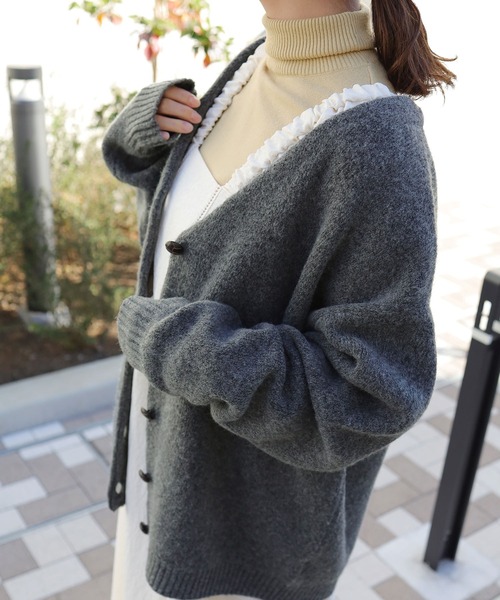 Crisp（クリスプ）の「タートルスリットスリーブニット（ニット