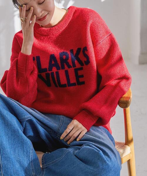 coen(コーエン)の「フラッフィーロゴジャカードニット(WEB限定カラー)(ニット/セーター・レディース・オフホワイト/グレー/ダークグレー/モカ/レッド・M/L)」の5枚目の写真