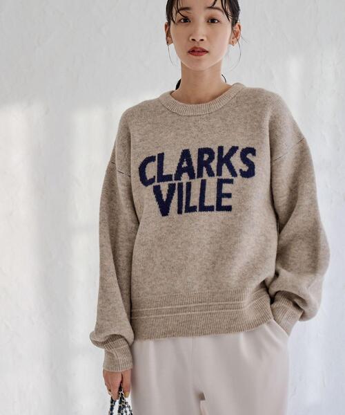 coen(コーエン)の「フラッフィーロゴジャカードニット(WEB限定カラー)(ニット/セーター・レディース・オフホワイト/グレー/ダークグレー/モカ/レッド・M/L)」の6枚目の写真