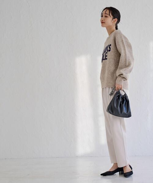 coen(コーエン)の「フラッフィーロゴジャカードニット(WEB限定カラー)(ニット/セーター・レディース・オフホワイト/グレー/ダークグレー/モカ/レッド・M/L)」の12枚目の写真