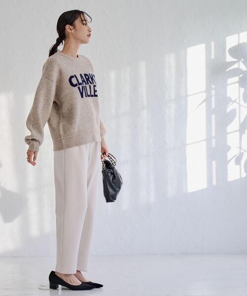 coen(コーエン)の「フラッフィーロゴジャカードニット(WEB限定カラー)(ニット/セーター・レディース・オフホワイト/グレー/ダークグレー/モカ/レッド・M/L)」の13枚目の写真