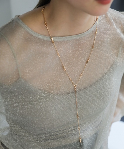 select MOCA(セレクトモカ)の「【ZOZO限定】ドロップレンジマルチWAYネックレス(ネックレス・レディース・ゴールド/シルバー・FREE)」の4枚目の写真