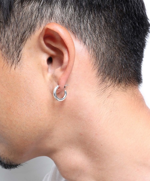 VIVIFY（ビビファイ）の「ピアス/フープ/ライトウェイト/3mmボディ（ピアス（片耳用）・メンズ・シルバー・FREE）」の5枚目の写真