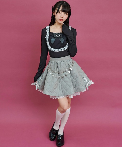 Secret Honey(シークレットハニー)の「ヨークレースカットソー(Tシャツ/カットソー・レディース・ブラック/オフホワイト・FREE)」の4枚目の写真