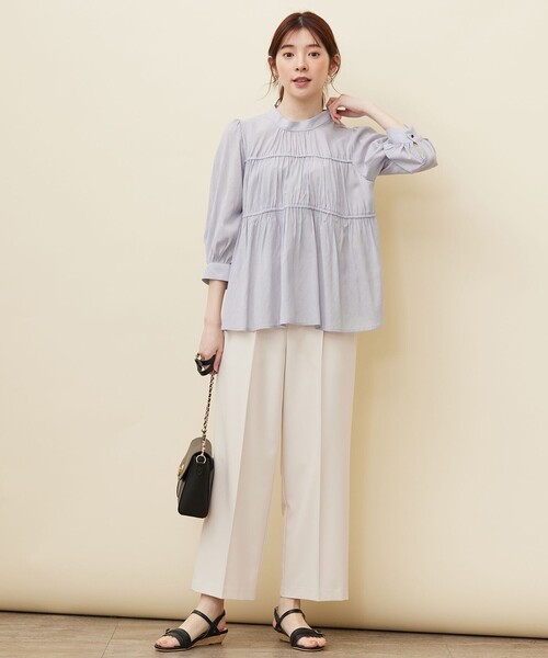 ANY SIS(エニィスィス)の「【WEB・一部店舗限定】褒めらレディワイド パンツ(その他パンツ・レディース・アイボリー系/ネイビー系/ライトグレー系/ベージュ系・0)」の12枚目の写真