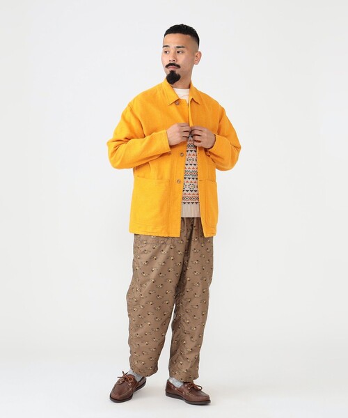 BEAMS PLUS（ビームスプラス）の「BEAMS PLUS / コットン リネン ミリタリー チョア ジャケット（ブルゾン・メンズ・ブラウン系その他/オレンジ・M/S/XL/L）」の12枚目の写真