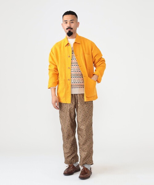 BEAMS PLUS（ビームスプラス）の「BEAMS PLUS / コットン リネン ミリタリー チョア ジャケット（ブルゾン・メンズ・ブラウン系その他/オレンジ・M/S/XL/L）」の13枚目の写真