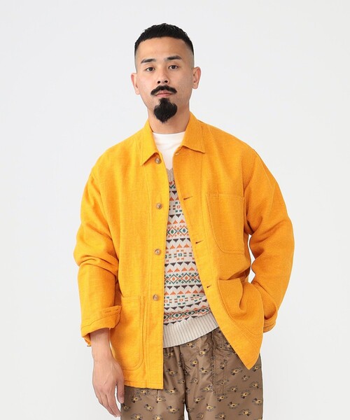 BEAMS PLUS（ビームスプラス）の「BEAMS PLUS / コットン リネン ミリタリー チョア ジャケット（ブルゾン・メンズ・ブラウン系その他/オレンジ・M/S/XL/L）」の15枚目の写真