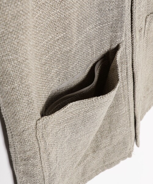 BEAMS PLUS（ビームスプラス）の「BEAMS PLUS / コットン リネン ミリタリー チョア ジャケット（ブルゾン・メンズ・ブラウン系その他/オレンジ・M/S/XL/L）」の5枚目の写真