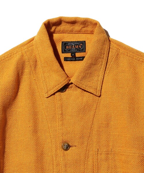 BEAMS PLUS（ビームスプラス）の「BEAMS PLUS / コットン リネン ミリタリー チョア ジャケット（ブルゾン・メンズ・ブラウン系その他/オレンジ・M/S/XL/L）」の9枚目の写真