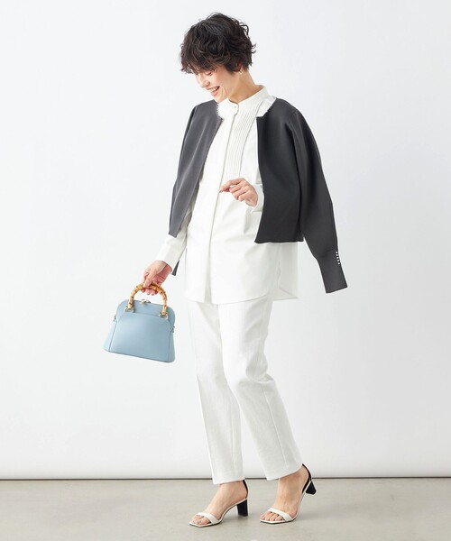 NOLLEY’S（ノーリーズ）の「ピンタックサテンシャツ（シャツ/ブラウス・レディース・サックスブルー/オフホワイト・38）」の21枚目の写真