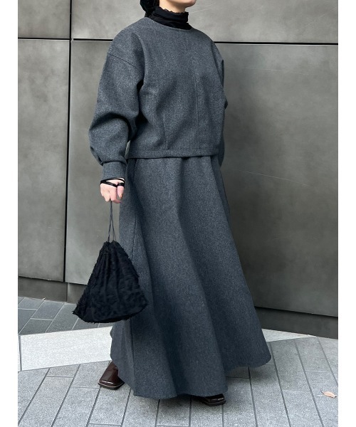 Ayla(アイラ)の「melton circular skirt(スカート・レディース・グレー/オートミール・FREE)」の14枚目の写真