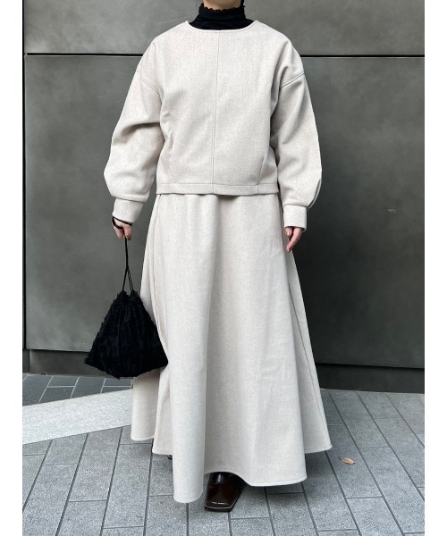Ayla(アイラ)の「melton circular skirt(スカート・レディース・グレー/オートミール・FREE)」の18枚目の写真