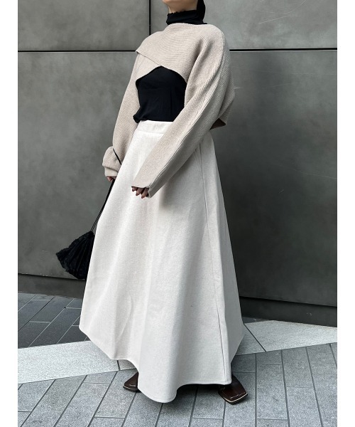 Ayla(アイラ)の「melton circular skirt(スカート・レディース・グレー/オートミール・FREE)」の6枚目の写真