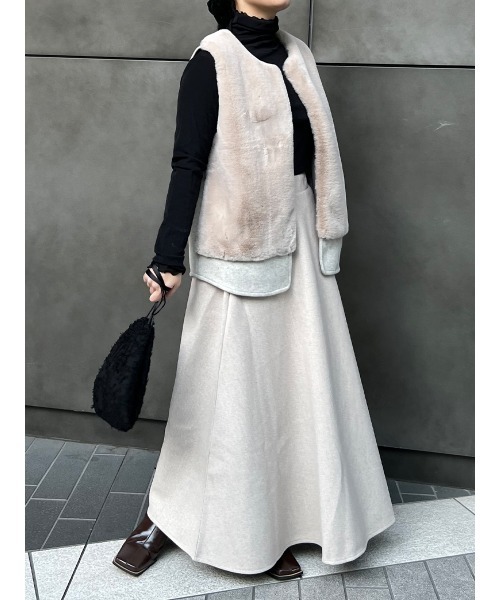 Ayla(アイラ)の「melton circular skirt(スカート・レディース・グレー/オートミール・FREE)」の17枚目の写真