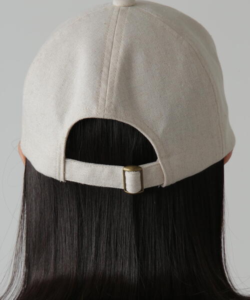 FREE'S MART（フリーズマート）の「◆リネンライクキャップ（キャップ・レディース・ベージュ/ブラック・ﾌﾘ-）」の4枚目の写真