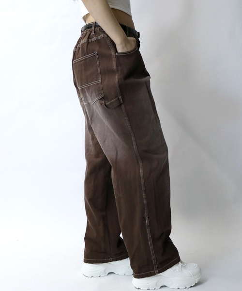 【新品未使用】STARTING OVER 硫化染め ブラスト加工  デニムパンツ 新品未使用STARTING OVER 硫化染め ブラスト加工 デニムパンツ