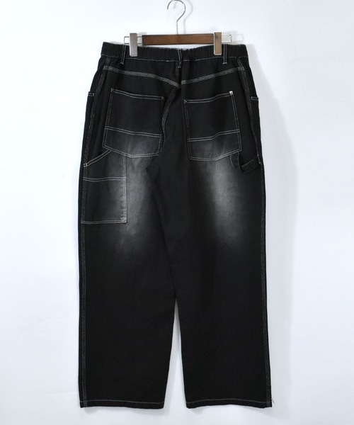 【新品未使用】STARTING OVER 硫化染め ブラスト加工  デニムパンツ 新品未使用STARTING OVER 硫化染め ブラスト加工 デニムパンツ
