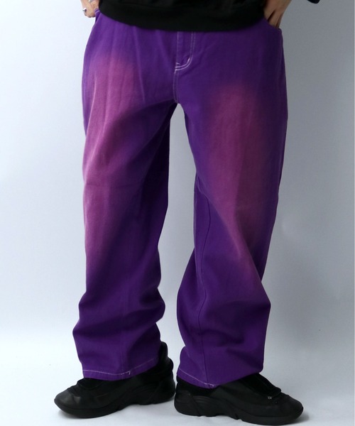 【新品未使用】STARTING OVER 硫化染め ブラスト加工  デニムパンツ 新品未使用STARTING OVER 硫化染め ブラスト加工 デニムパンツ