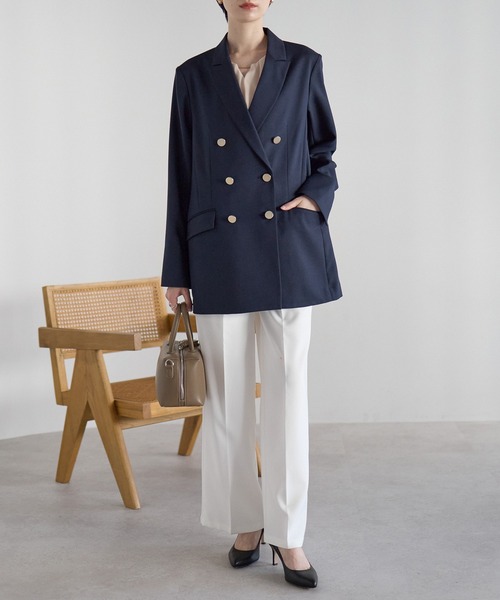 RIRIYANO（リリヤーノ）の「金ボタンテーラードジャケット　─RIRIYANO─（テーラードジャケット・レディース・ベージュ/ネイビー・SMALL/MEDIUM/LARGE/X-LARGE）」の8枚目の写真