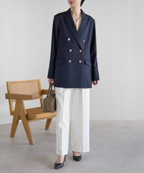 RIRIYANO（リリヤーノ）の「金ボタンテーラードジャケット　─RIRIYANO─（テーラードジャケット・レディース・ベージュ/ネイビー・SMALL/MEDIUM/LARGE/X-LARGE）」の9枚目の写真