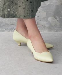 【新品未使用】【箱付き】イエロー　本革パンプス パンプス（イエロー/黄色系・レザー・本革）ファッション通販