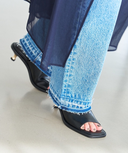 LE TALON（ルタロン）の「4.5cmハイバンプミュールサンダル（サンダル・レディース・アイボリー/ブラック系その他・SMALL/MEDIUM/LARGE/X-LARGE）」の9枚目の写真