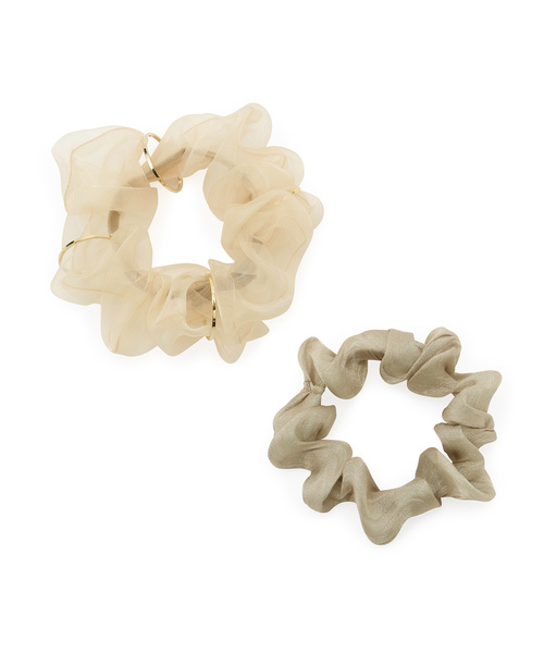 ROPE' PICNIC(ロペピクニック)の「オーガンジー×シャイニーミニシュシュセット(ヘアゴム・レディース・ピンク系その他2/ベージュ系その他/オレンジ・FREE)」の10枚目の写真