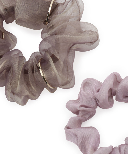 ROPE' PICNIC(ロペピクニック)の「オーガンジー×シャイニーミニシュシュセット(ヘアゴム・レディース・ピンク系その他2/ベージュ系その他/オレンジ・FREE)」の16枚目の写真