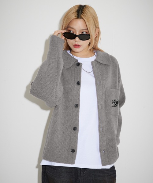 即完売品　和紙ミックス　ニットポロシャツ　ブラウン PENNEY'S / フォックス ニット ポロシャツ（ポロシャツ