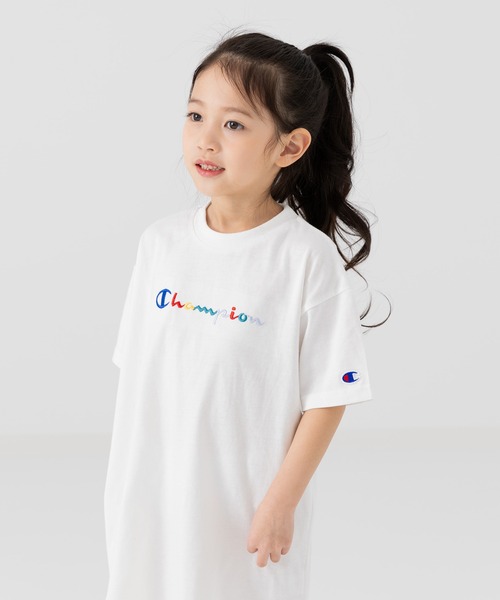 Champion(チャンピオン)の「champion / チャンピオン ロゴ 半袖ワンピース(ワンピース・キッズ・ブラック/ホワイト・120cm/130cm/110cm/100cm)」の12枚目の写真