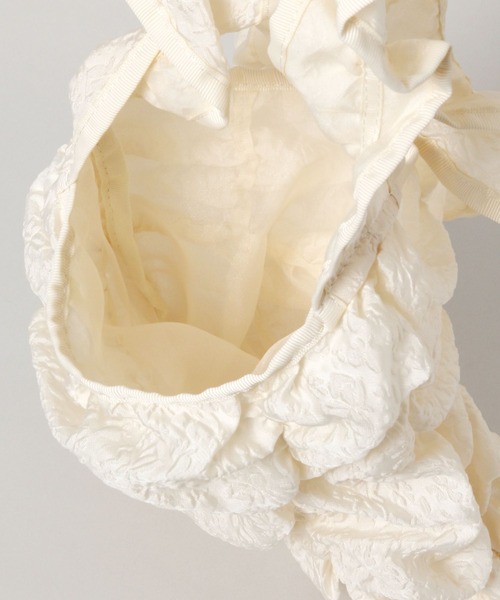 Casselini（キャセリーニ）の「Casselini/ギャザースクエアショルダーバック（ショルダーバッグ・レディース・ブラック/ライトブルー/オフホワイト・FREE）」の10枚目の写真