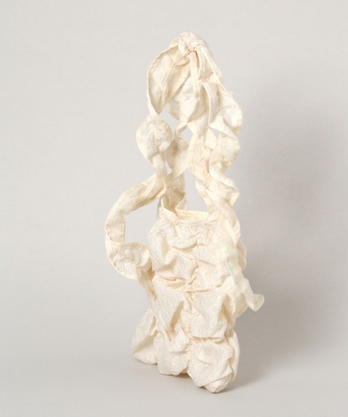 Casselini（キャセリーニ）の「Casselini/ギャザースクエアショルダーバック（ショルダーバッグ・レディース・ブラック/ライトブルー/オフホワイト・FREE）」の5枚目の写真