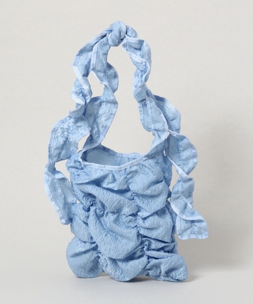 Casselini（キャセリーニ）の「Casselini/ギャザースクエアショルダーバック（ショルダーバッグ・レディース・ブラック/ライトブルー/オフホワイト・FREE）」の22枚目の写真