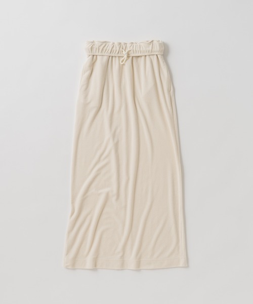 earthy（アーシー）の「ウエストデザイン パイルスカート（スカート・レディース・ブラック/オフホワイト・S/M）」の5枚目の写真