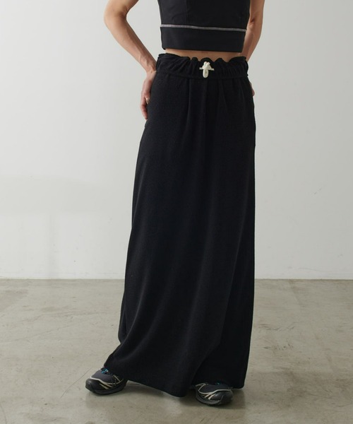 earthy（アーシー）の「ウエストデザイン パイルスカート（スカート・レディース・ブラック/オフホワイト・S/M）」の17枚目の写真