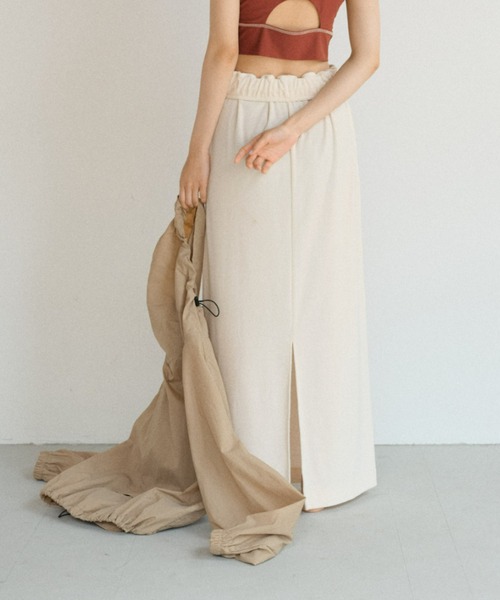 earthy（アーシー）の「ウエストデザイン パイルスカート（スカート・レディース・ブラック/オフホワイト・S/M）」の20枚目の写真