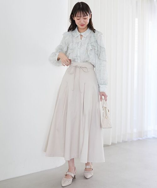 MAJESTIC LEGON（マジェスティックレゴン）の「ステッチラインタックフレアスカート（スカート・レディース・アイボリー/ネイビー/ブラック系その他2/ブラック・X-SMALL/SMALL/MEDIUM）」の7枚目の写真