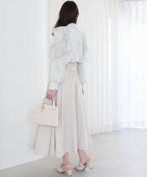 MAJESTIC LEGON（マジェスティックレゴン）の「ステッチラインタックフレアスカート（スカート・レディース・アイボリー/ネイビー/ブラック系その他2/ブラック・X-SMALL/SMALL/MEDIUM）」の9枚目の写真