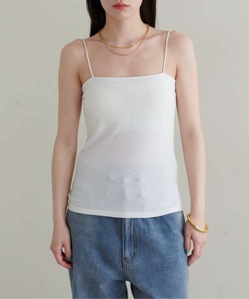 LARUTA(ラルータ)の「【LARUTA】カップ付きベアキャミ(キャミソール・レディース・ブラック/ベージュ/オフホワイト・FREE)」の7枚目の写真