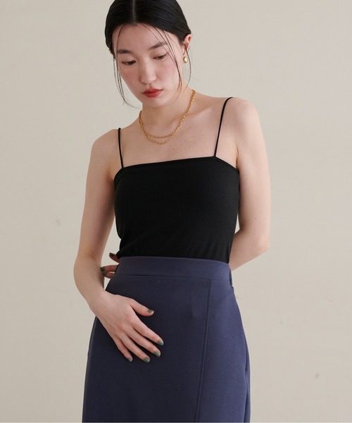 LARUTA(ラルータ)の「【LARUTA】カップ付きベアキャミ(キャミソール・レディース・ブラック/ベージュ/オフホワイト・FREE)」の13枚目の写真
