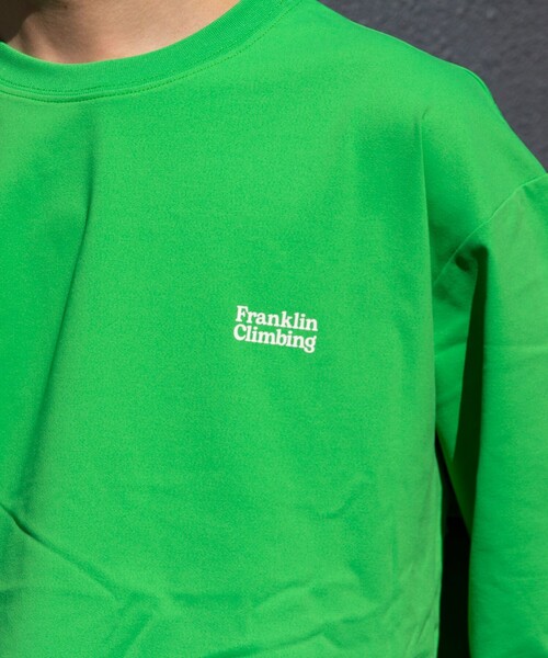 Franklin Climbing(フランクリンクライミング)の「【限定展開】【Franklin Climbing/フランクリンクライミング】グラフィックロンTee(Tシャツ/カットソー・メンズ・グリーン/ブルー/オレンジ/ホワイト/ブラック/グレイッシュベージュ/グレイッシュブルー・M/L)」の11枚目の写真