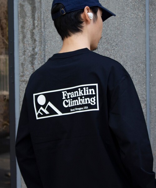 Franklin Climbing(フランクリンクライミング)の「【限定展開】【Franklin Climbing/フランクリンクライミング】グラフィックロンTee(Tシャツ/カットソー・メンズ・グリーン/ブルー/オレンジ/ホワイト/ブラック/グレイッシュベージュ/グレイッシュブルー・M/L)」の21枚目の写真