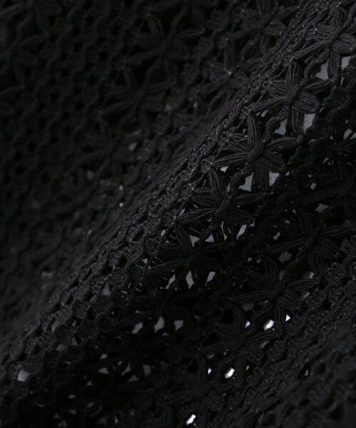 N.（N. Natural Beauty Basic）（エヌエヌナチュラルビューティーベーシック）の「◆ラッセルキカレースシャツ（シャツ/ブラウス・レディース・ブラック/オフホワイト・MEDIUM）」の9枚目の写真