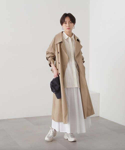 N.（N. Natural Beauty Basic）（エヌエヌナチュラルビューティーベーシック）の「◆ラッセルキカレースシャツ（シャツ/ブラウス・レディース・ブラック/オフホワイト・MEDIUM）」の19枚目の写真