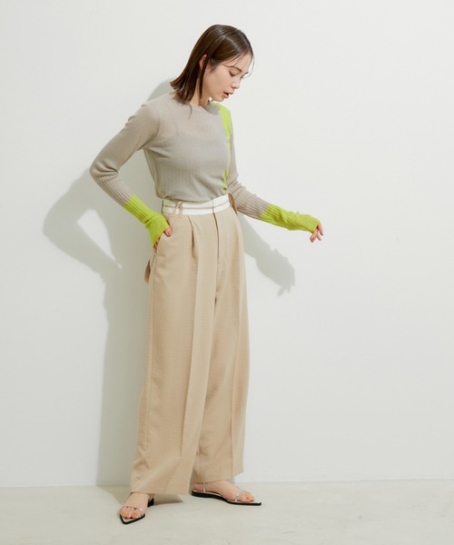 LE CERCLE par rope'(ルセルクルパーロペ)の「アシメバイカラーシアーニット(ニット/セーター・レディース・ブラック系その他/ベージュ系その他2/ライトグレー・FREE)」の18枚目の写真