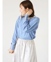 Te chichi TERRASSE | Vネック袖ラメラインニット(ニット/セーター)